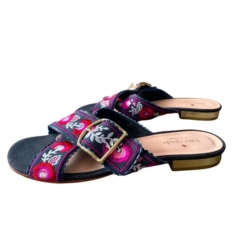 Kate Spade New York Faris Indigo Slides Size 8.5